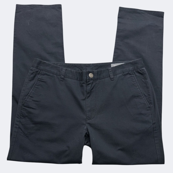 Bonobos Pants Men 35x32 Black Chino Slim Stretch Twill Flat Front Casual Office - Picture 3 of 11